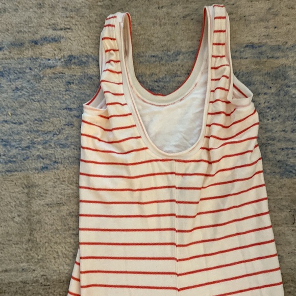 White and red striped maxi tank dress medium - Picture 4 of 5